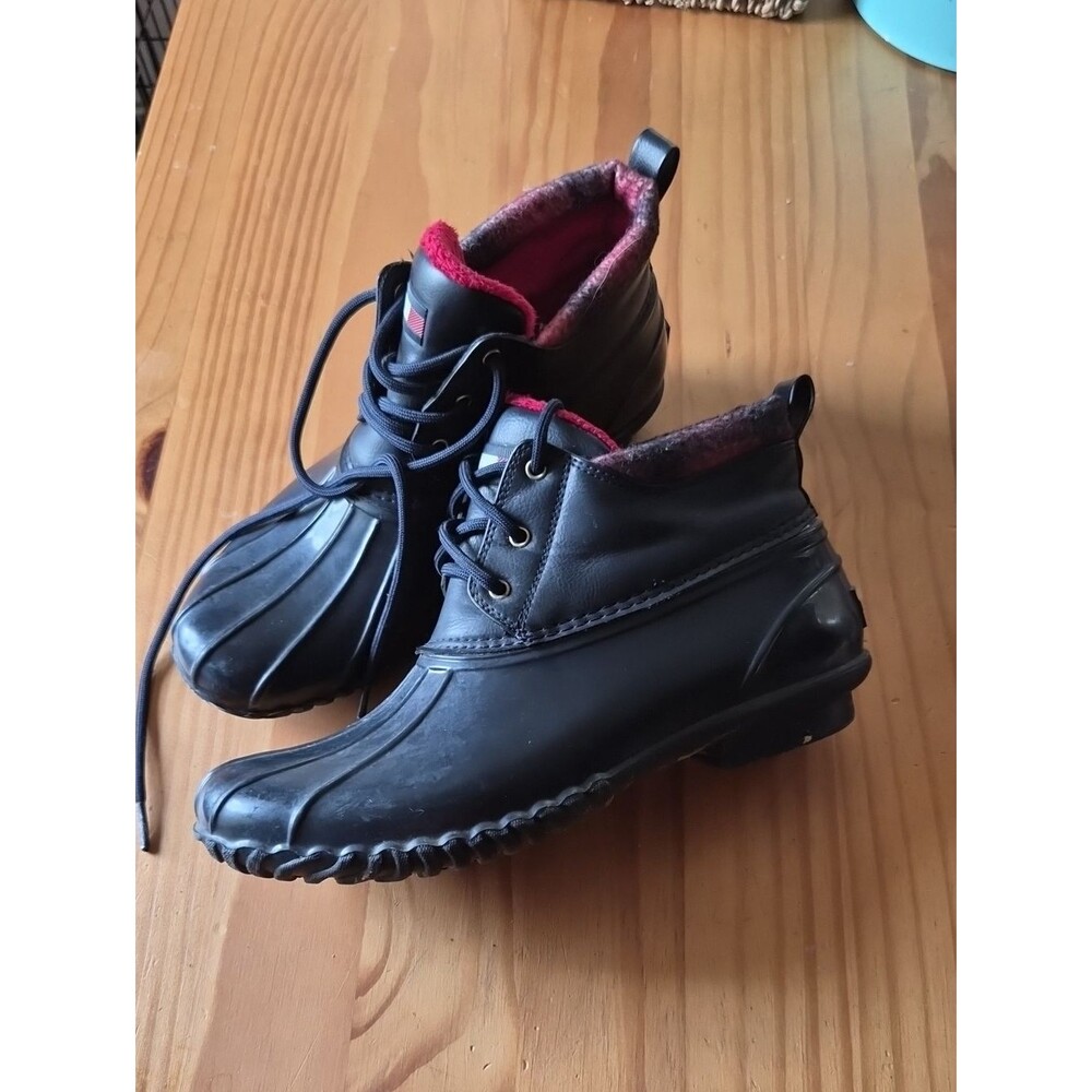 Tommy hilfinger Women's Black and Red Boots